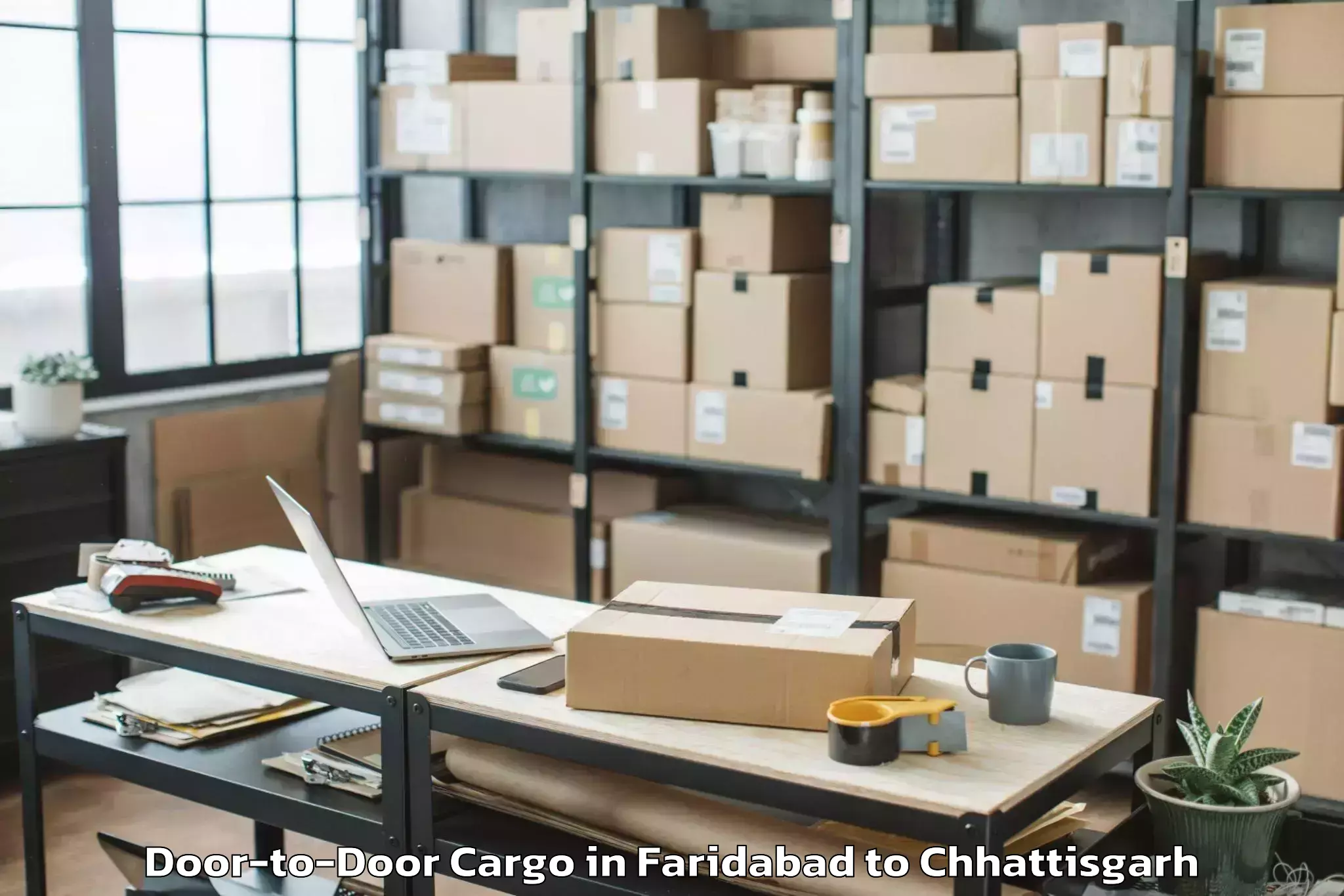 Book Faridabad to Gunderdehi Door To Door Cargo